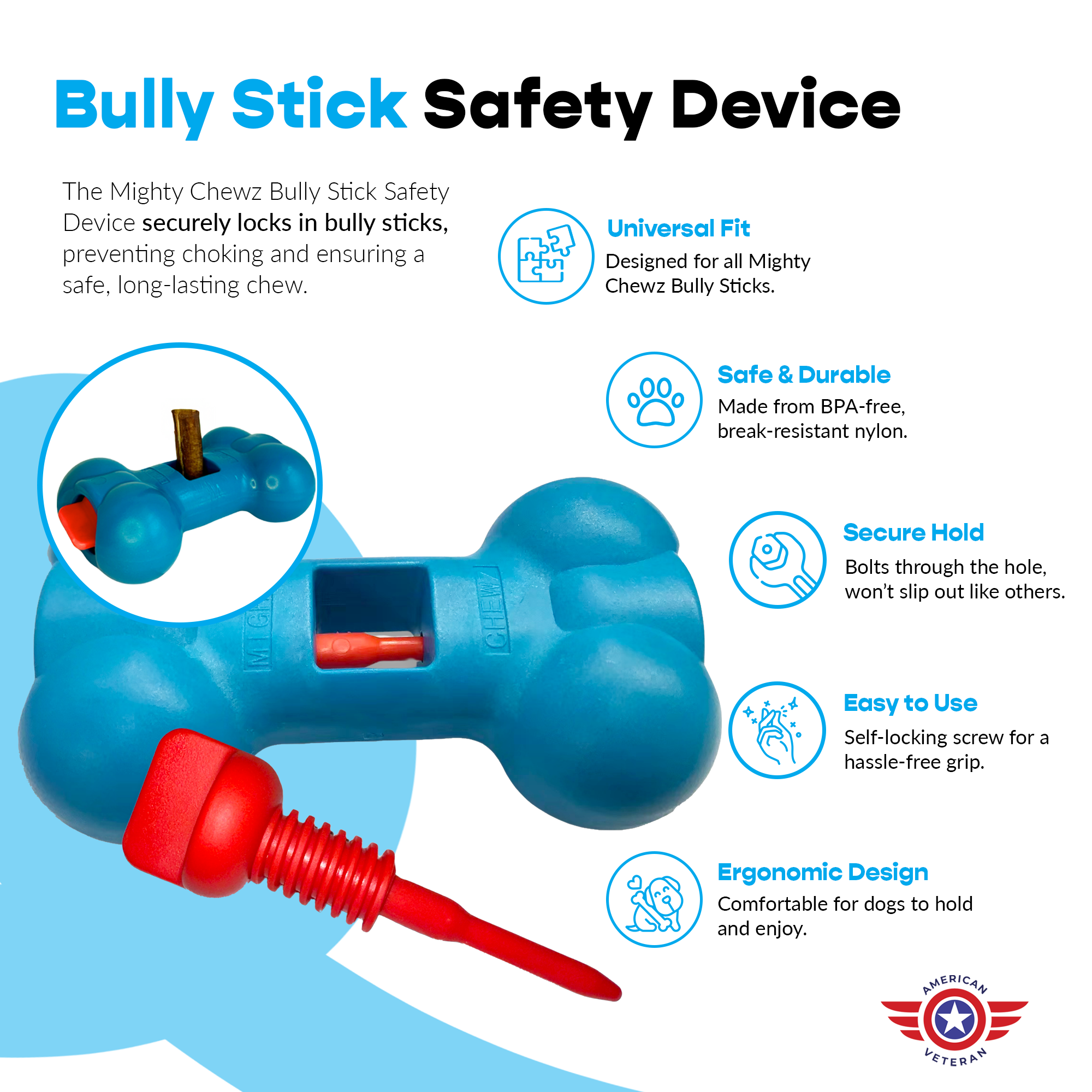 7" Thick Bully Sticks - Bully Bone Included