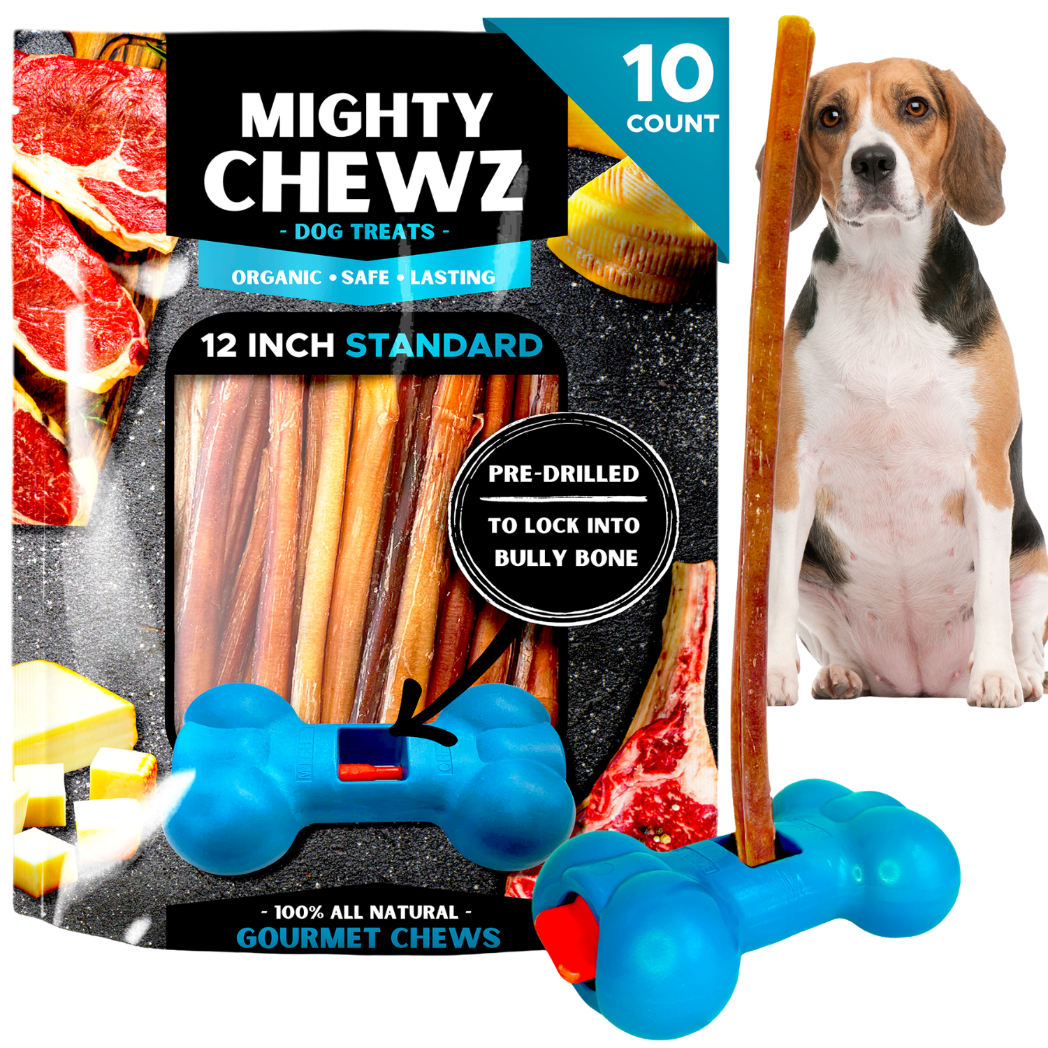 12" Standard Bully Sticks - Bully Bone Included