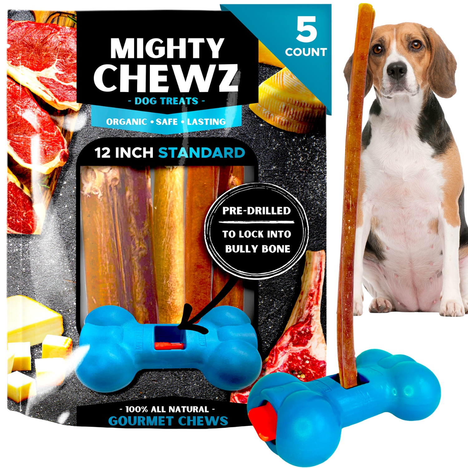 12" Standard Bully Sticks - Bully Bone Included