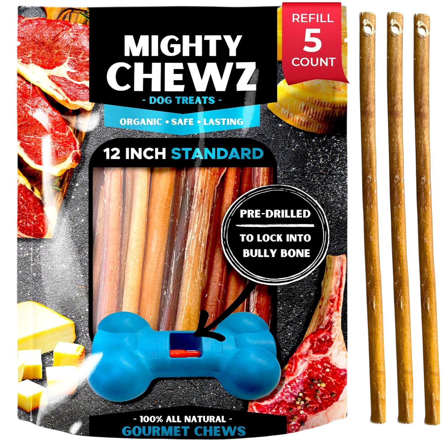 12" Standard Bully Sticks - Refill Pack