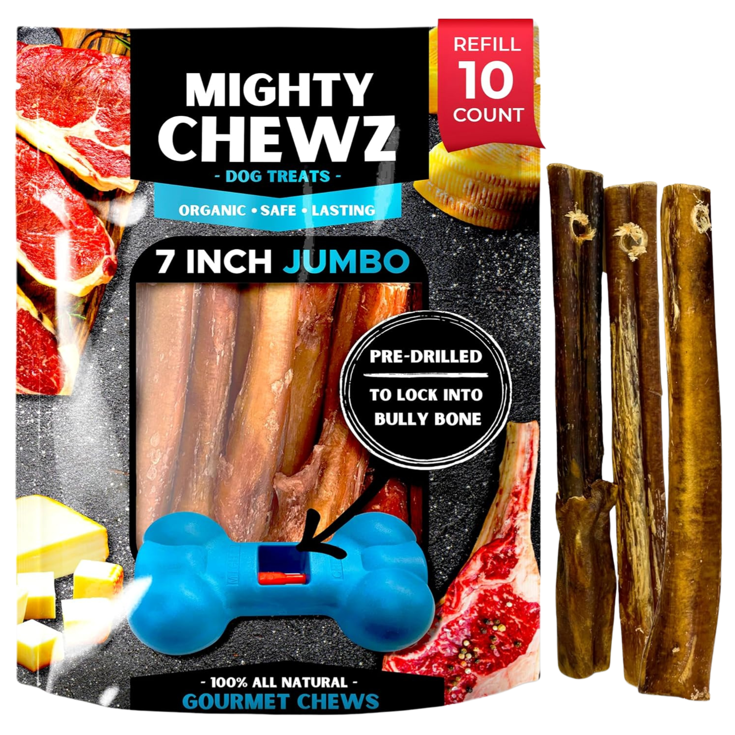 7" Jumbo Bully Sticks - Refill Pack