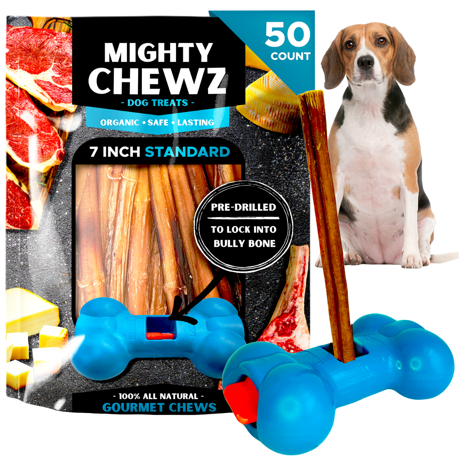 7" Standard Bully Sticks - Bully Bone Included