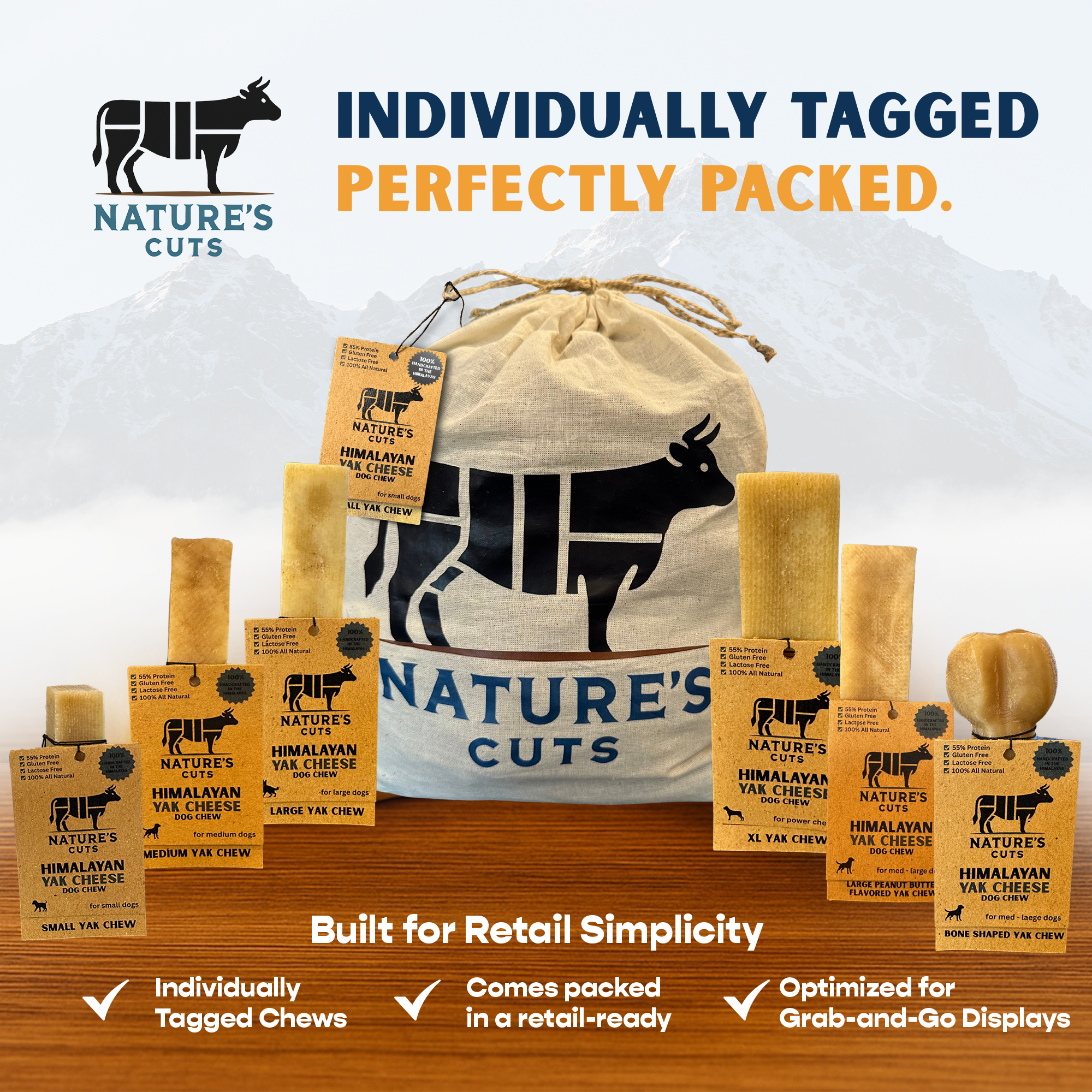 Large Peanut Butter Flavored Yak Cheese w/ Tag