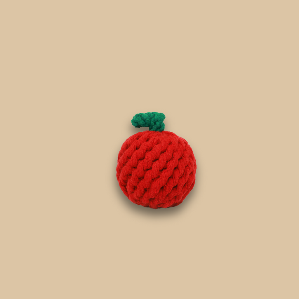 Handmade Fuji Apple Rope Toy