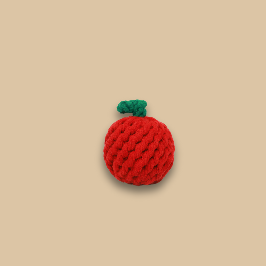 Handmade Fuji Apple Rope Toy